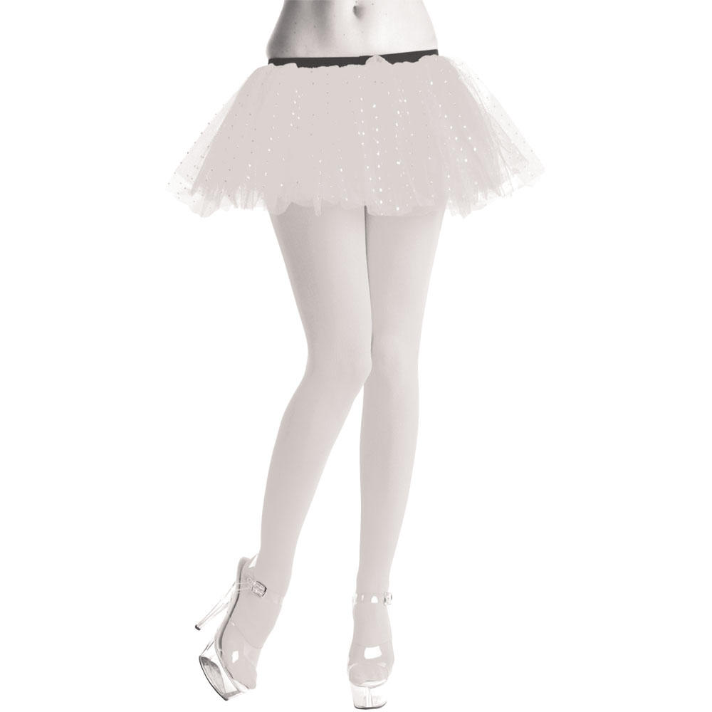 Opaque White Tights Costume Accessories Mega Fancy Dress